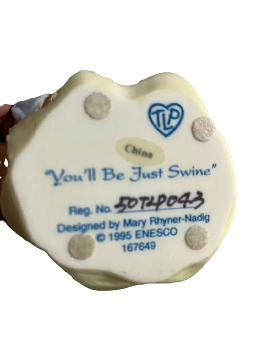 Youll Be Just Swine Figurine By Enesco 1995 Mary Rhyner Nadig Nurse Pig Collecti